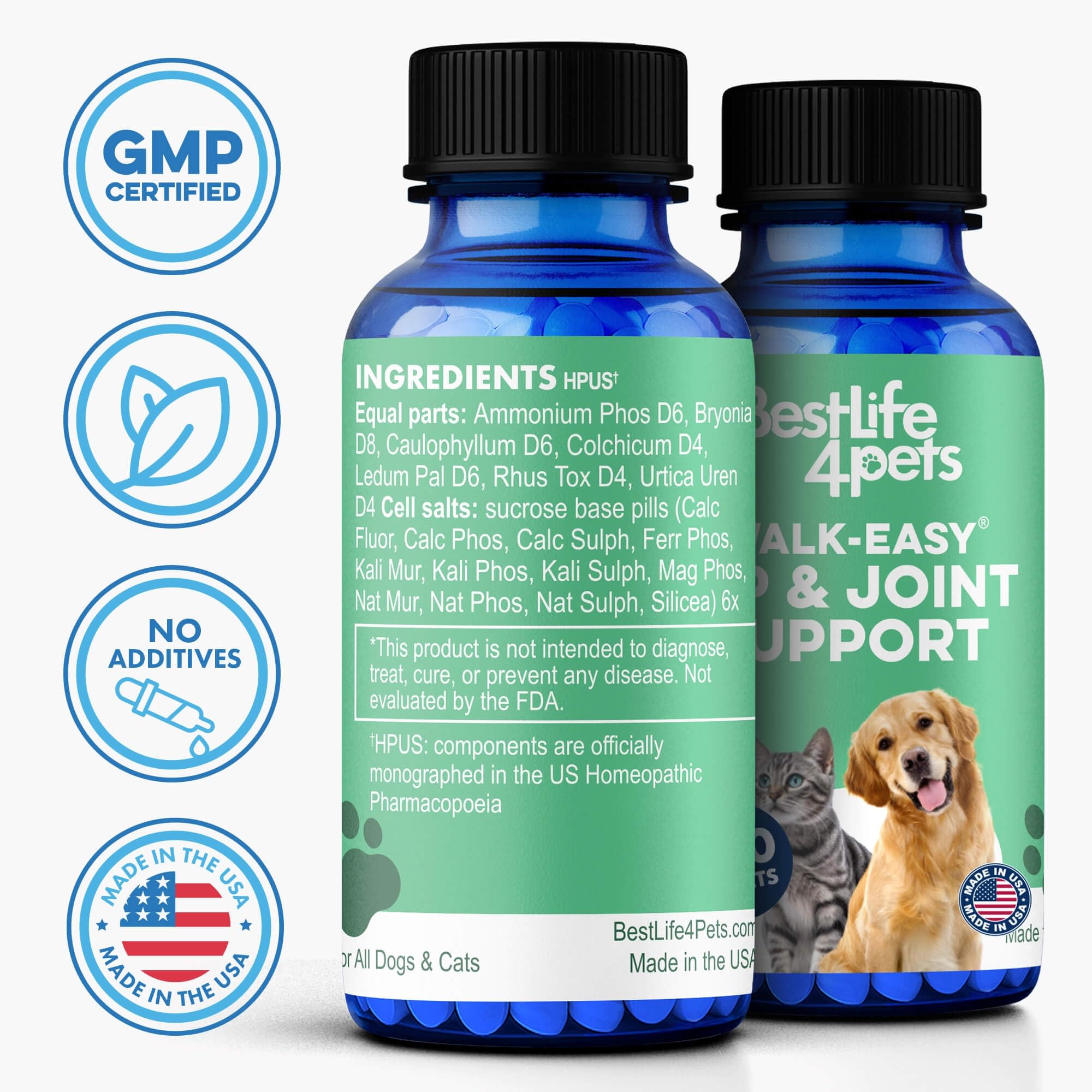 BestLife4Pets Walk-Easy USA-made seal emphasizes quality