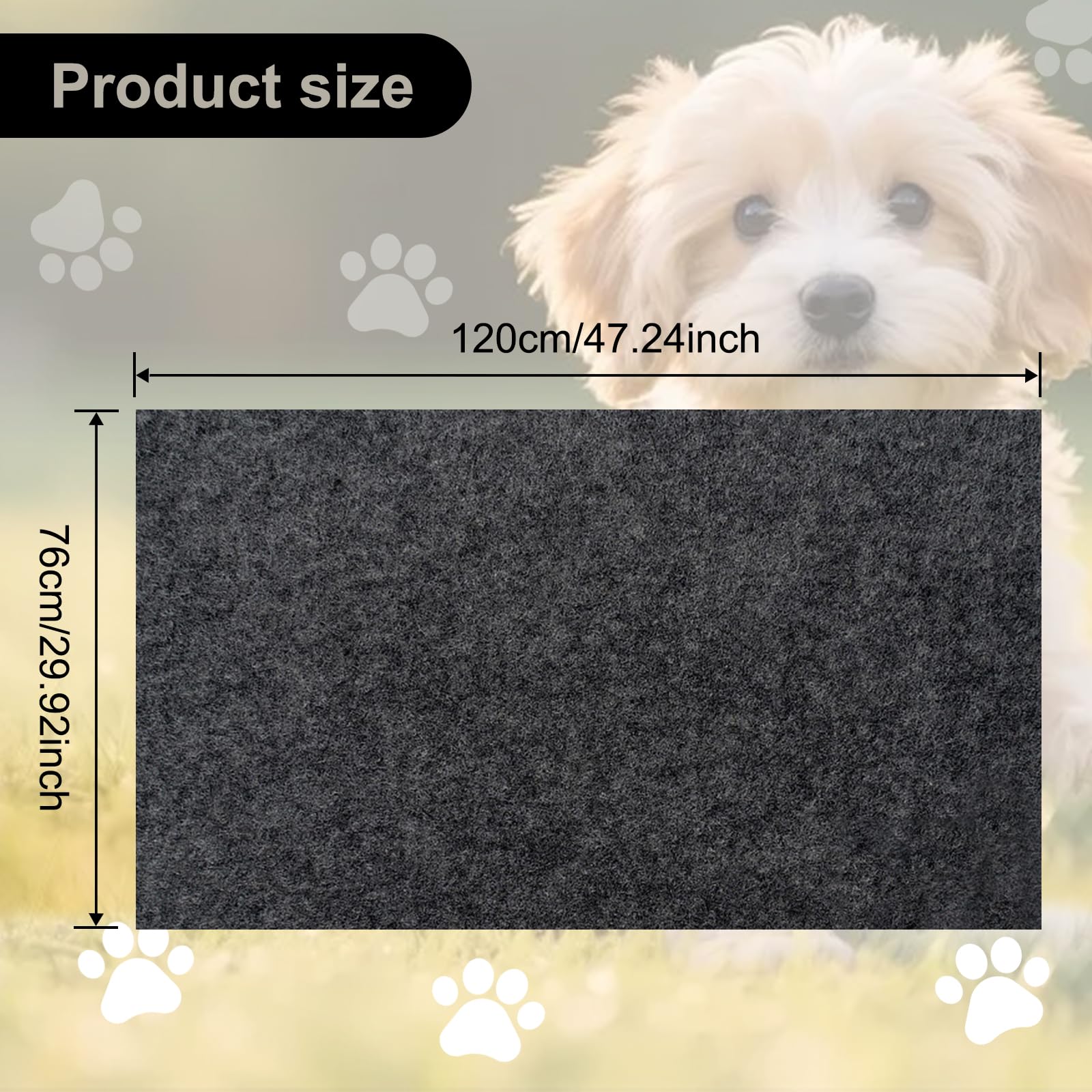 BETAGT dog crate mat waterproof backing prevents spills from reaching floors