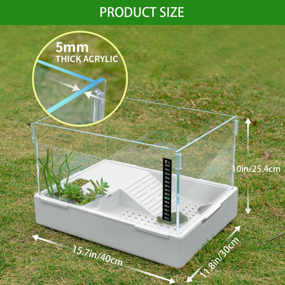 BETAZOOER turtle tank feeding area keeps meals organized