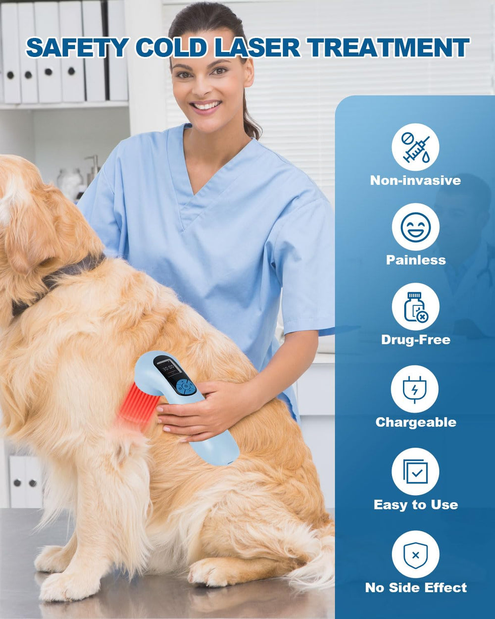 BETISBE LLLT therapy device treatment area, versatile for limbs and joints during sessions.