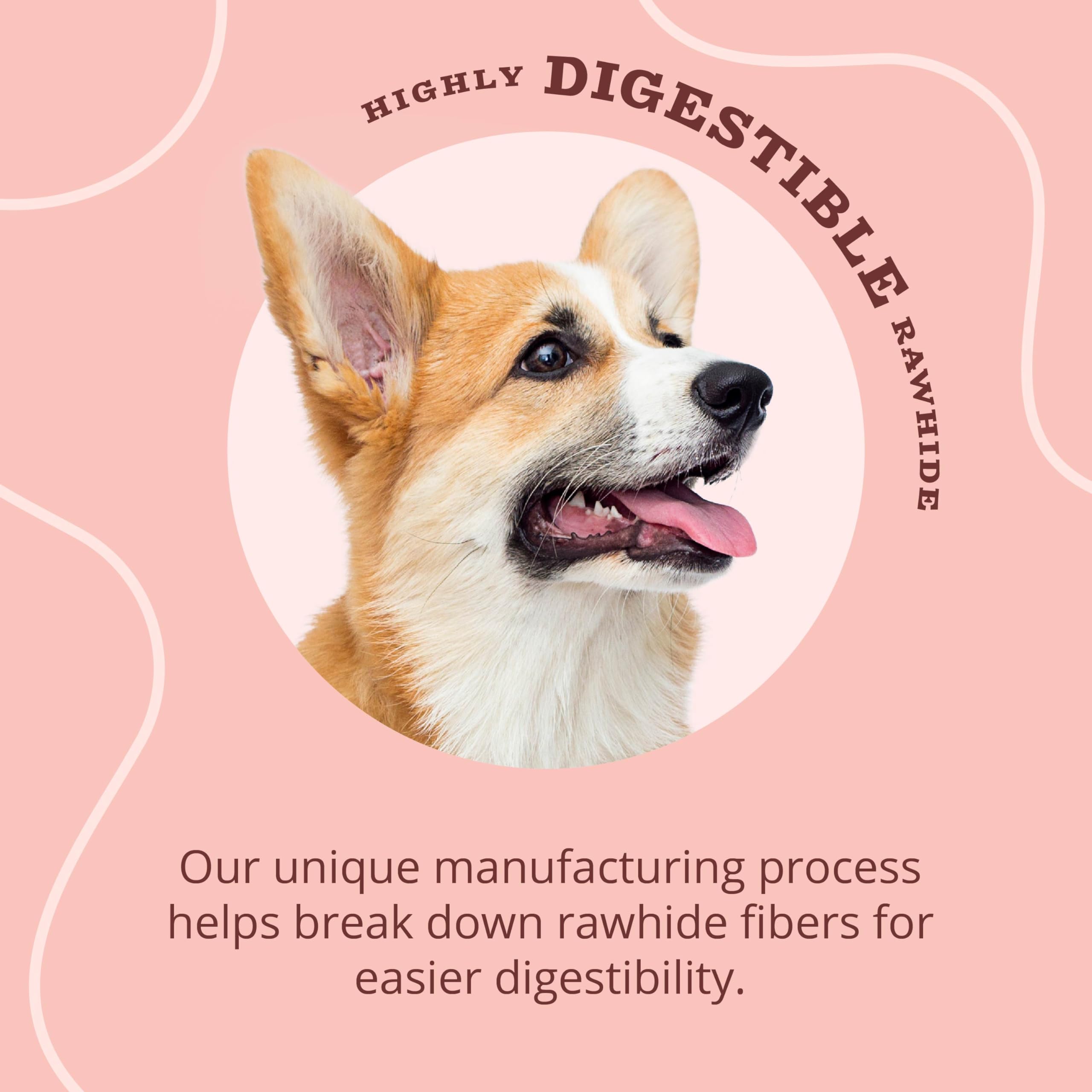 Close-up of Better Belly dog chew showing grain-free, digestible textures.