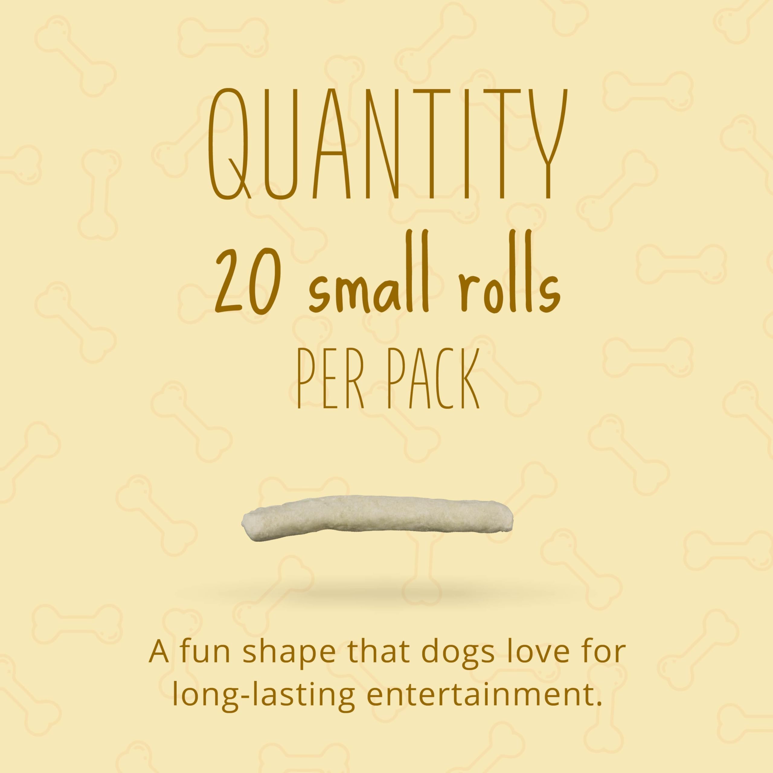 Better Belly Originals chicken liver small rolls close-up texture, highlighting a gluten-free chew.
