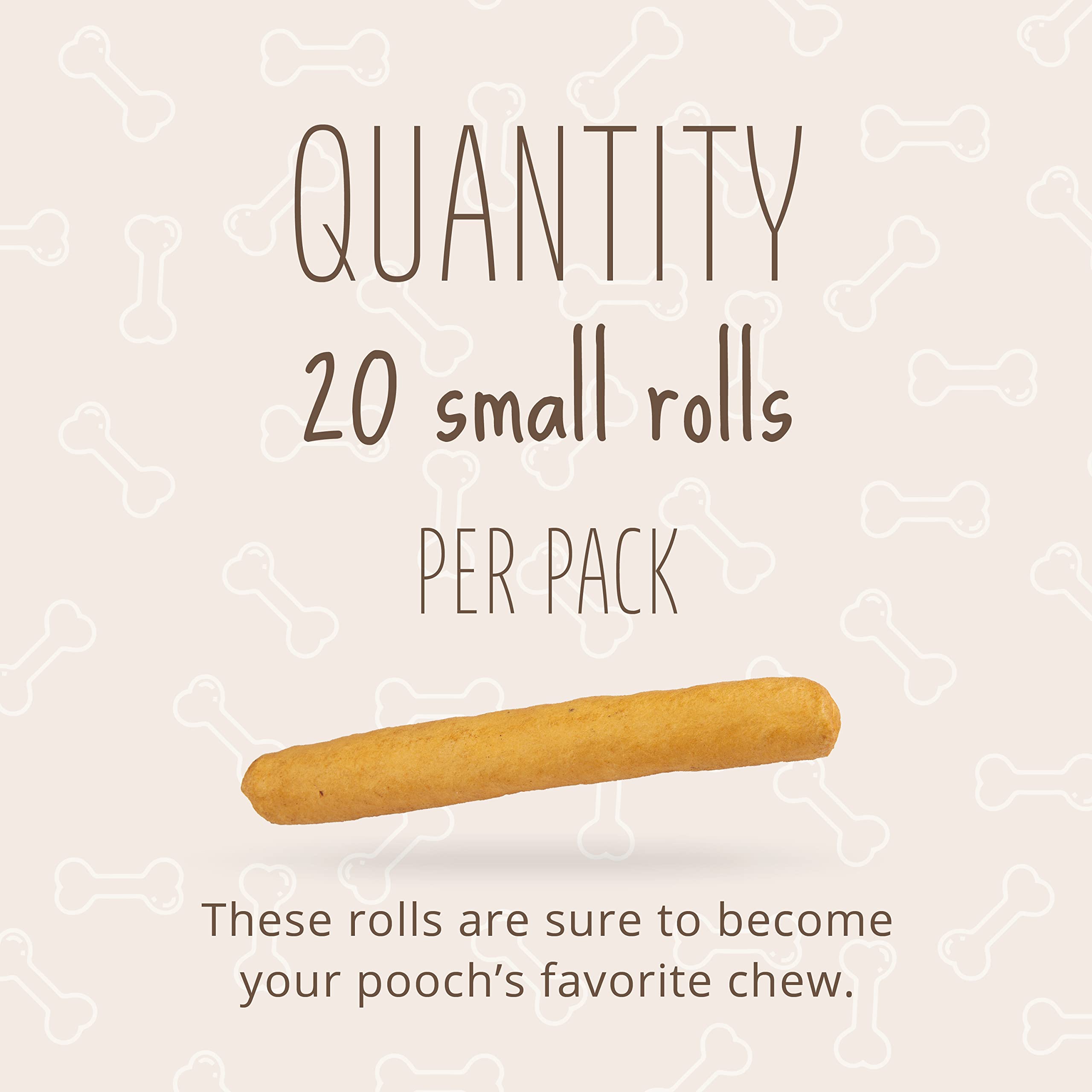 Smoked aroma from Better Belly rolls attracts dogs during chewing.