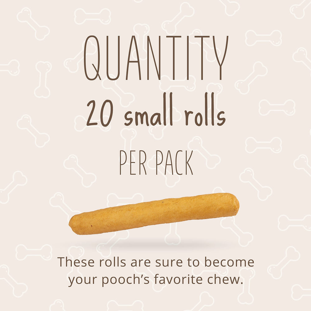 Smoked aroma from Better Belly rolls attracts dogs during chewing.