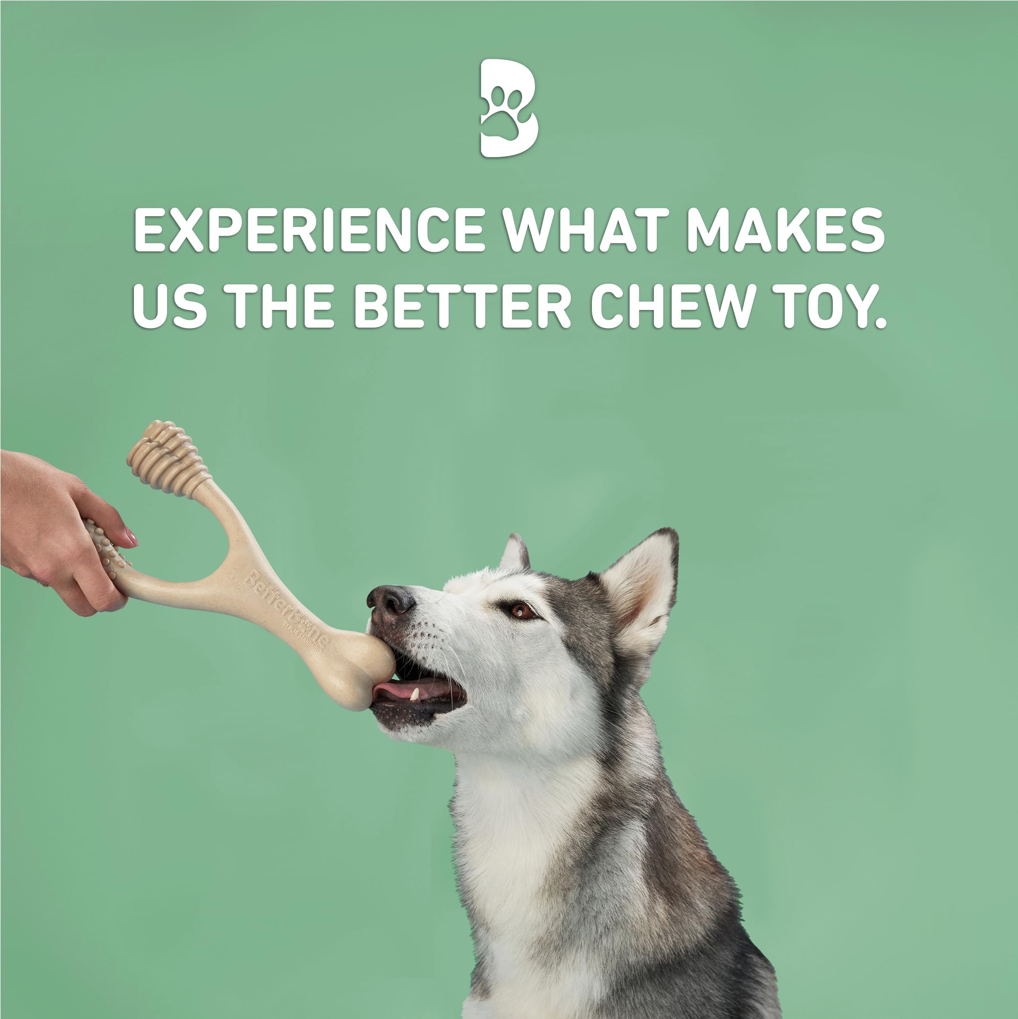 BetterBone ergonomic grip design supports comfortable chewing sessions for dogs.