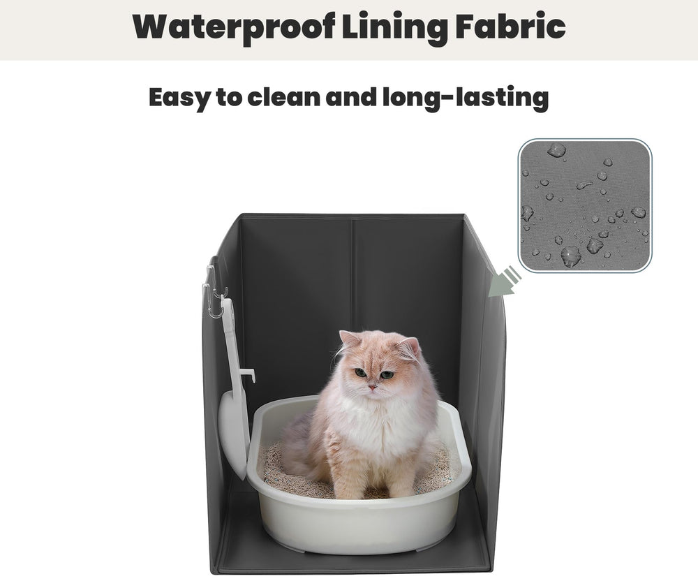 Beveetio removable mat traps litter and reduces odors.
