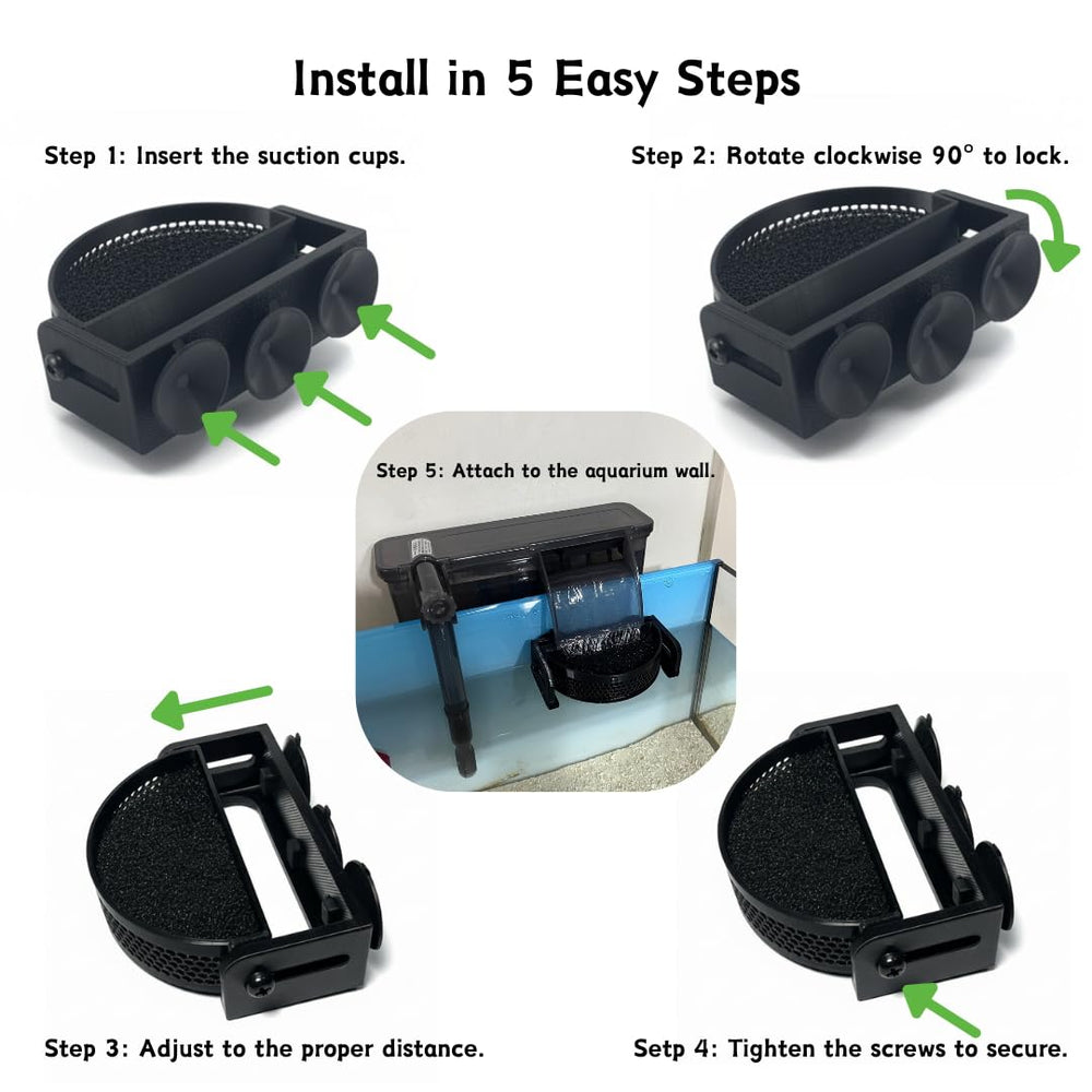 BEVINKATE durable PETG 3D-printed panel and sponge filter for easy cleaning.