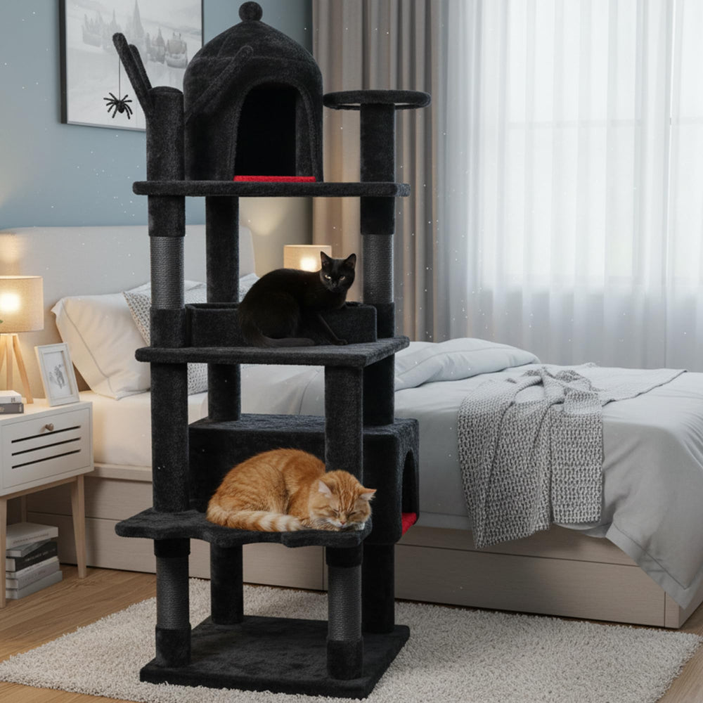 BEWISHOME 3-tier construction highlighting sturdy stability for multi-cat play