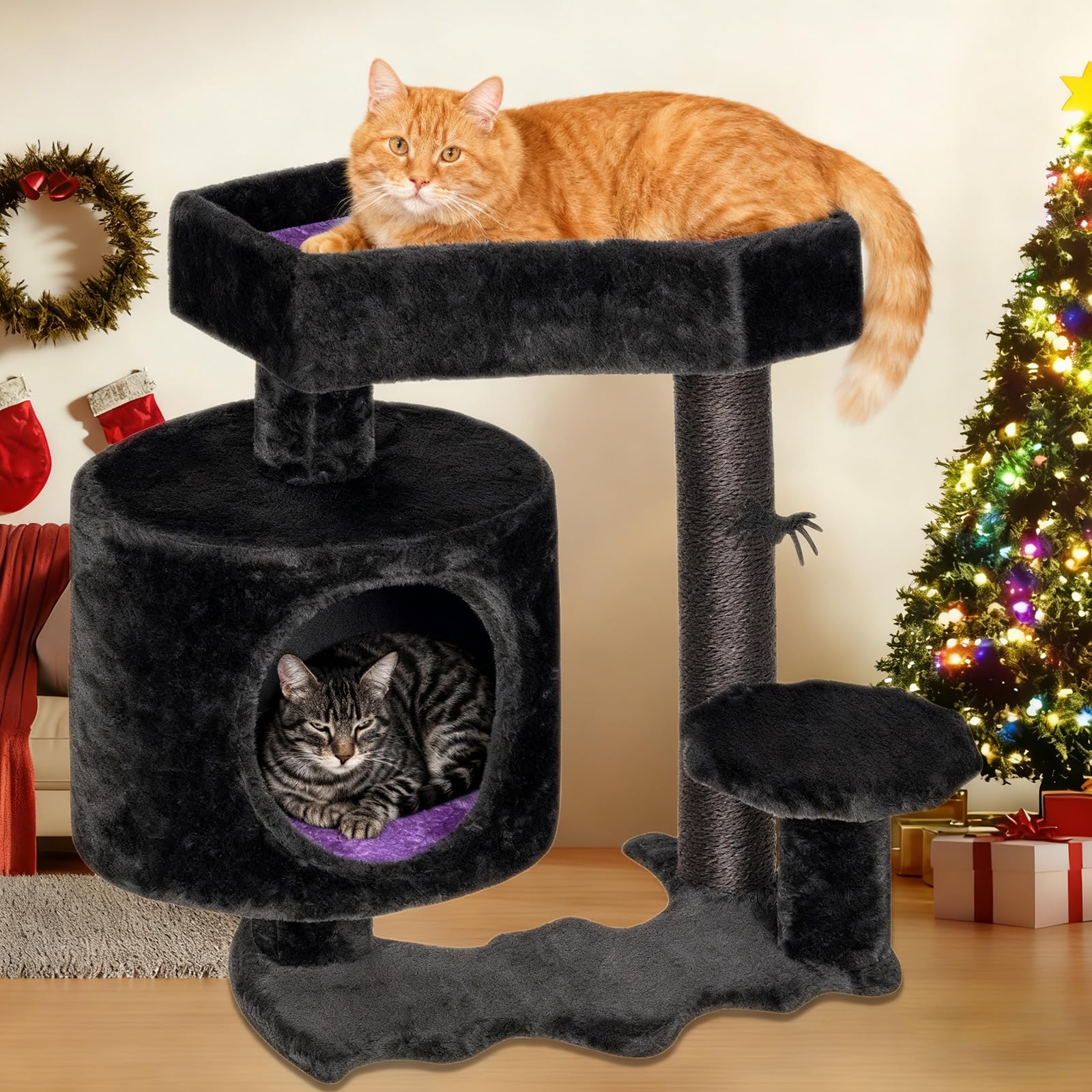 BEWISHOME Cat Tree medium size fits apartments and kittens