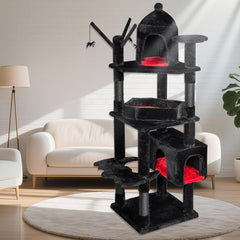 BEWISHOME cat tree scratching posts close-up showing durable sisal