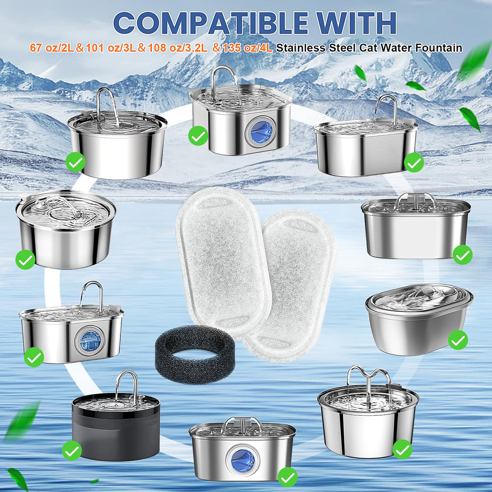 Beyolike filters and foam sponges bundle highlights debris filtration and hair capture.