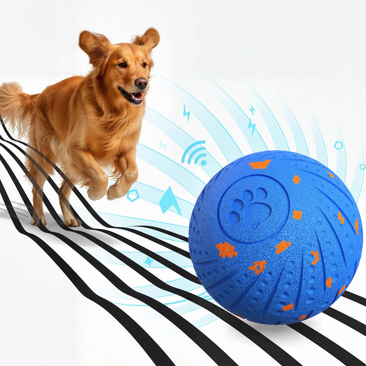 BFFWOW dog ball with three modes for varied play and enrichment.