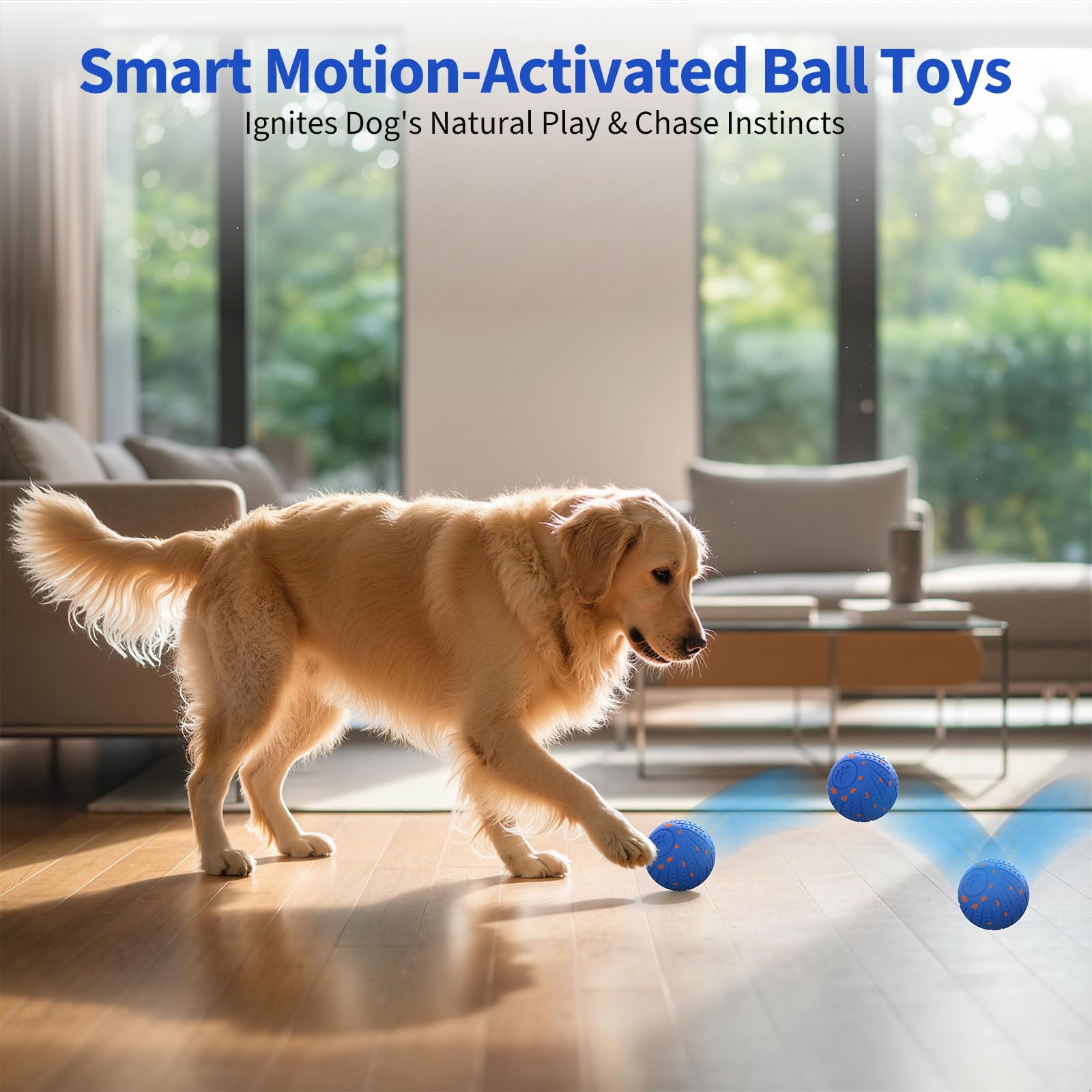 BFFWOW dog ball in normal mode provides steady movement for daily exercise and fun.