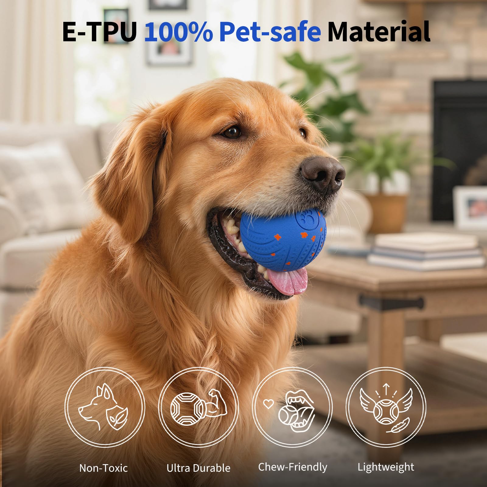 BFFWOW dog ball featuring smart motion sensor to auto wake and engage.