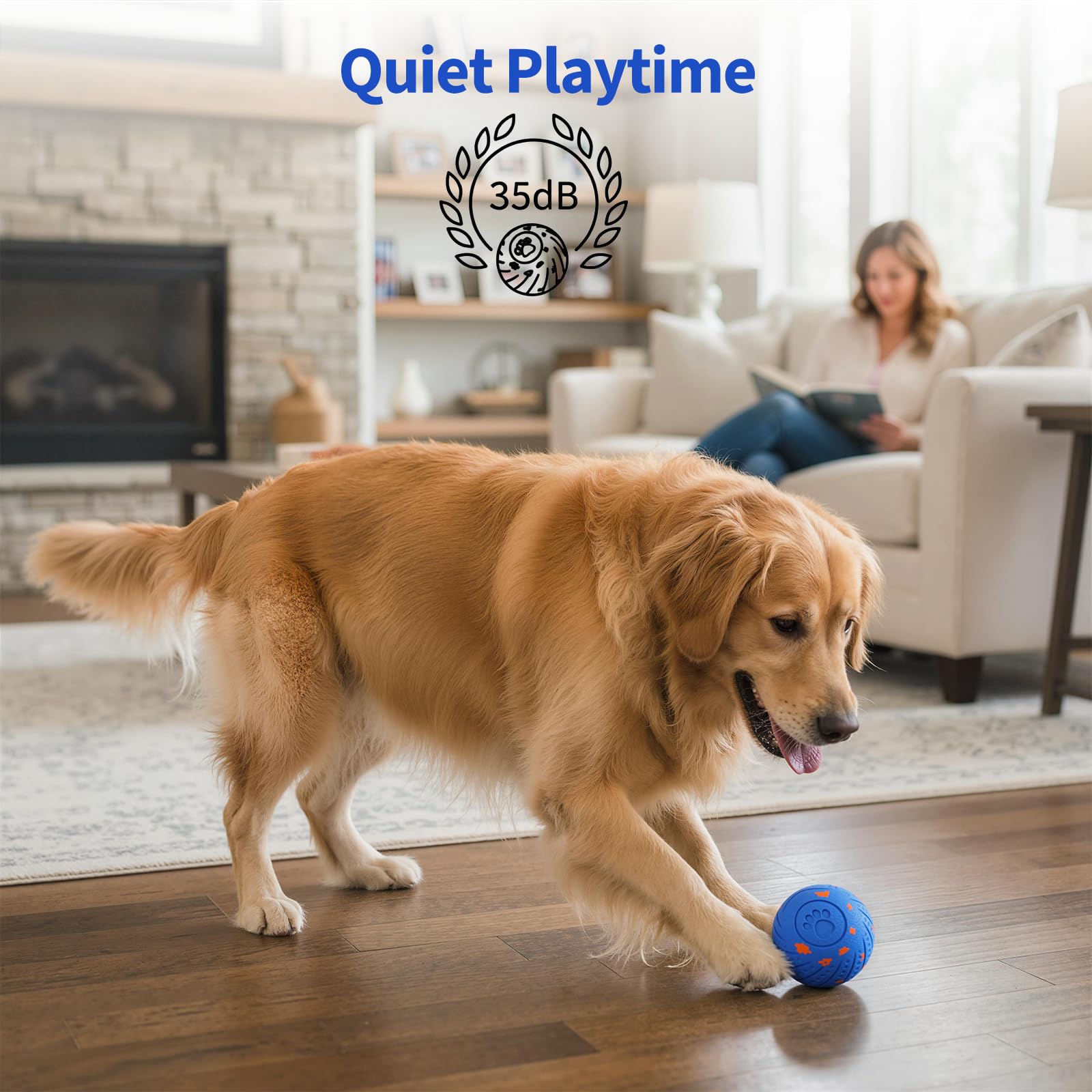 BFFWOW dog ball with USB Type-C fast charging for quick fun sessions.