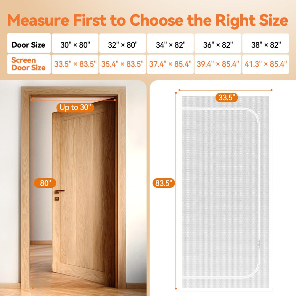 BFNN Cat Screen Door double zipper close-up demonstrates easy access.
