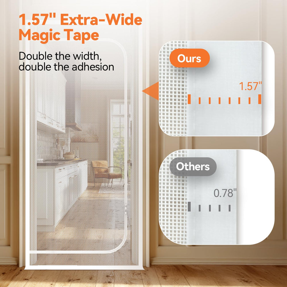 BFNN Cat Screen Door extra tall design provides a roomy barrier.