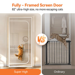 BFNN Cat Screen Door Velcro attachment demonstrates secure mounting.