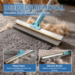 BFNN Silicone brush captures loose fur on furniture in one pass