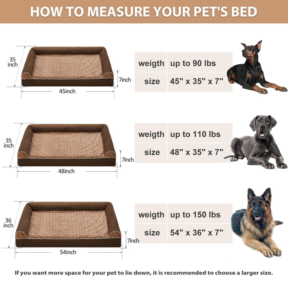 BFPETHOME large 48x35x7 inches dog bed for dogs who like to stretch