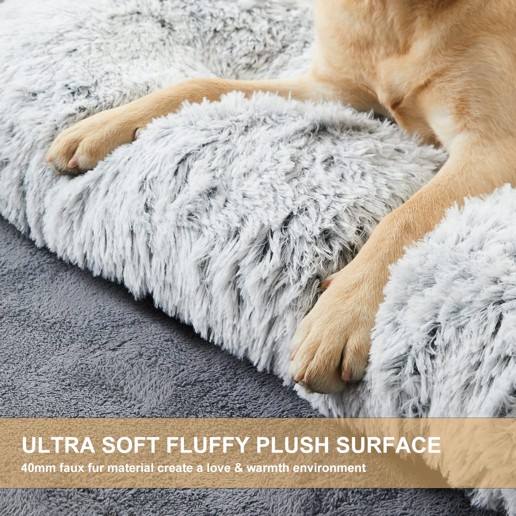 BFPETHOME bed features anti-slip waterproof bottom for stability.