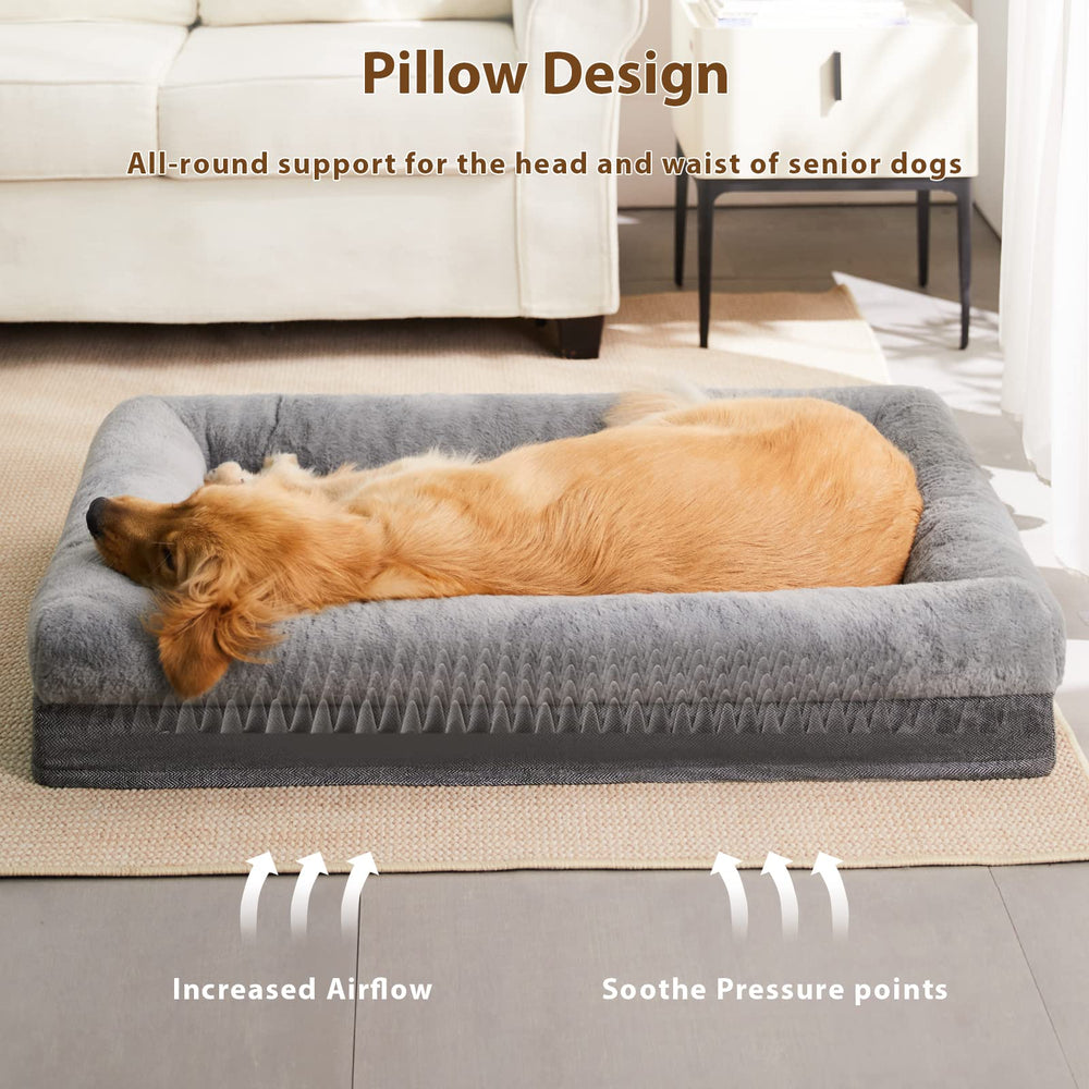 BFPETHOME bolster sides close-up demonstrates edge support for comfy resting