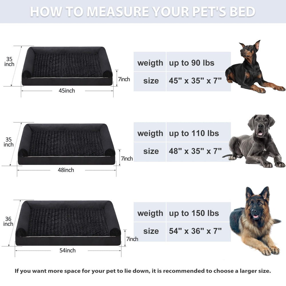 BFPETHOME dimensions 48 by 35 inches for medium to large dogs