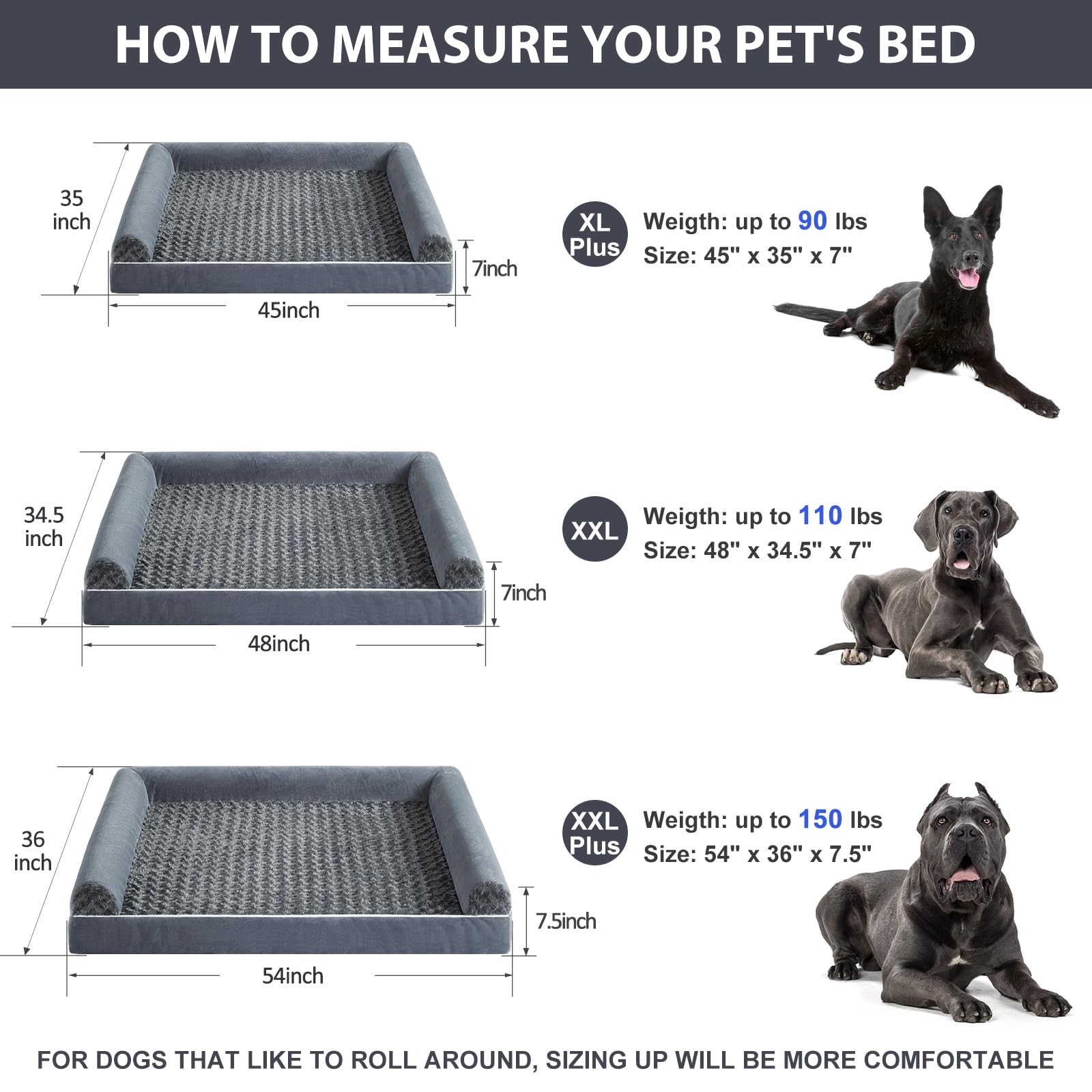 BFPETHOME waterproof inner layer protects foam from accidents for confident use