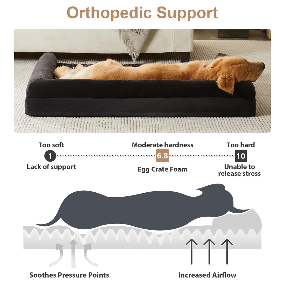 BFPETHOME waterproof cover protects inner bed for easy cleaning.