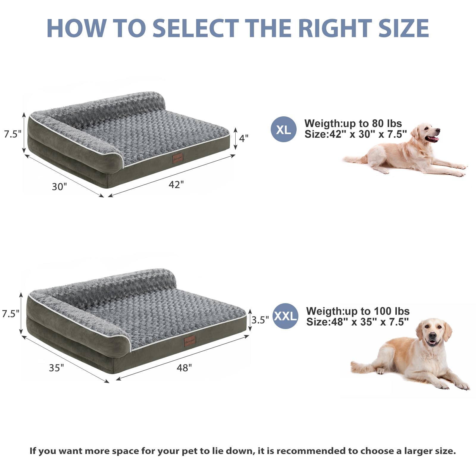 BFPETHOME dog bed waterproof layer cross-section protecting foam