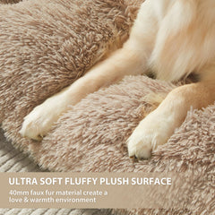 BFPETHOME kennel bed with soft faux fur for warm naps
