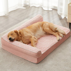 BFPETHOME orthopedic bed for large dogs back view shows strong joint support
