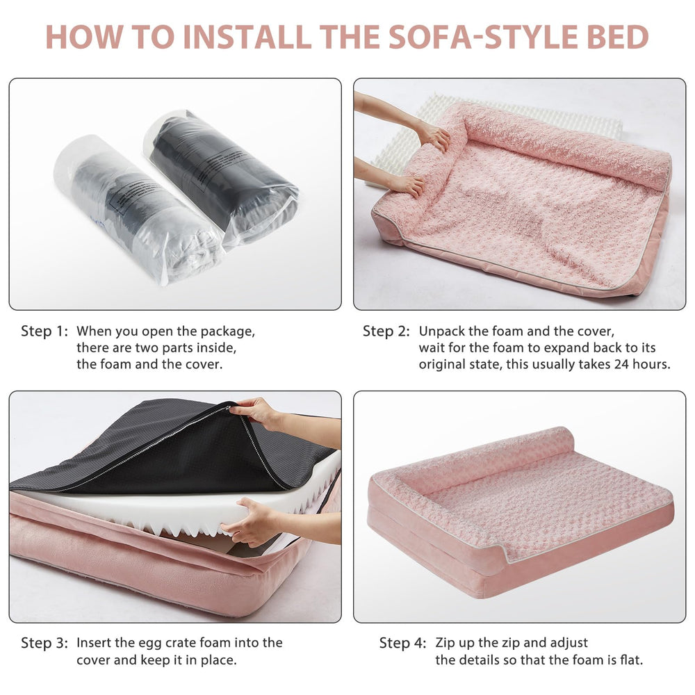 BFPETHOME orthopedic bed mezzanine cover with zipper for easy cleaning