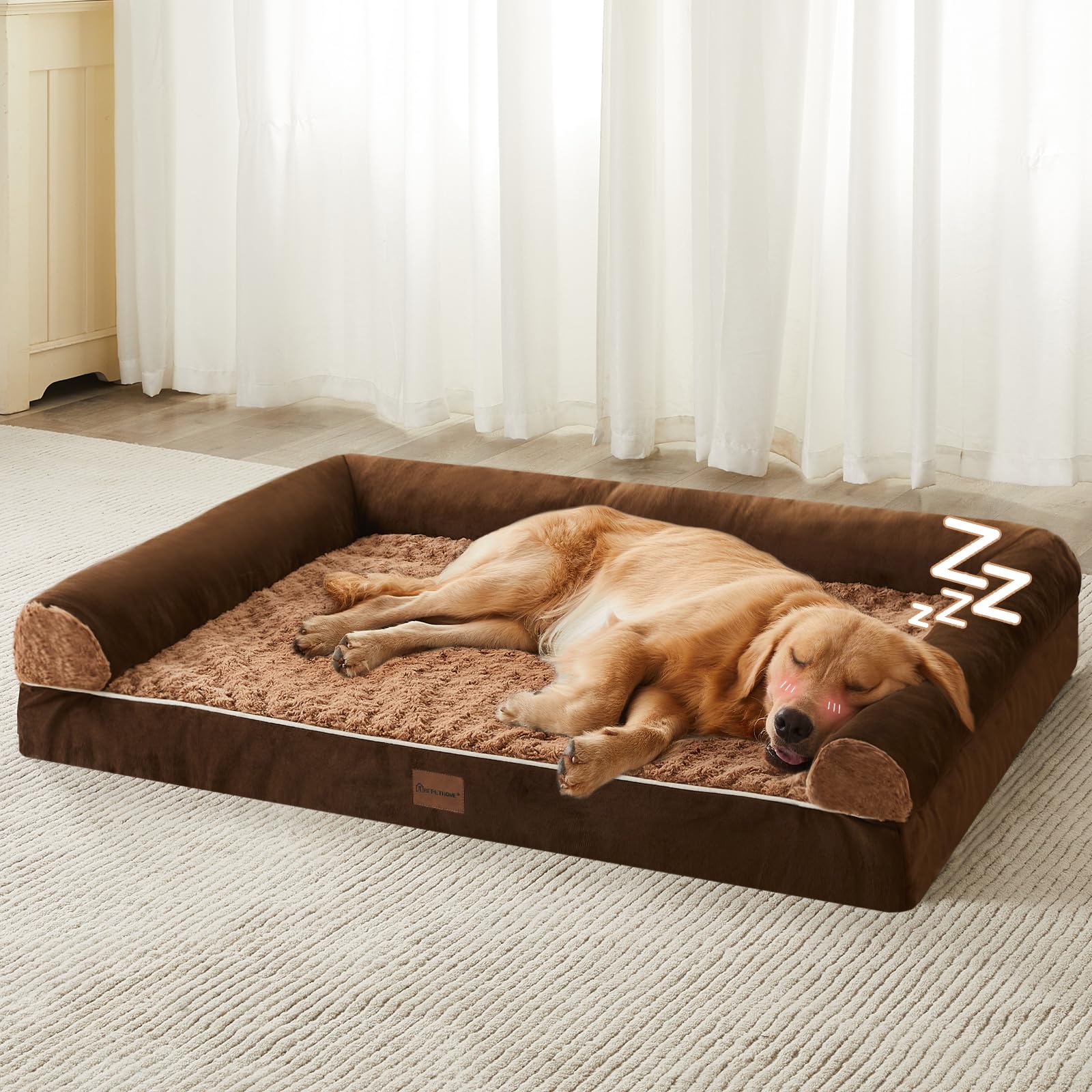 BFPETHOME orthopedic dog bed with egg crate foam for joint support