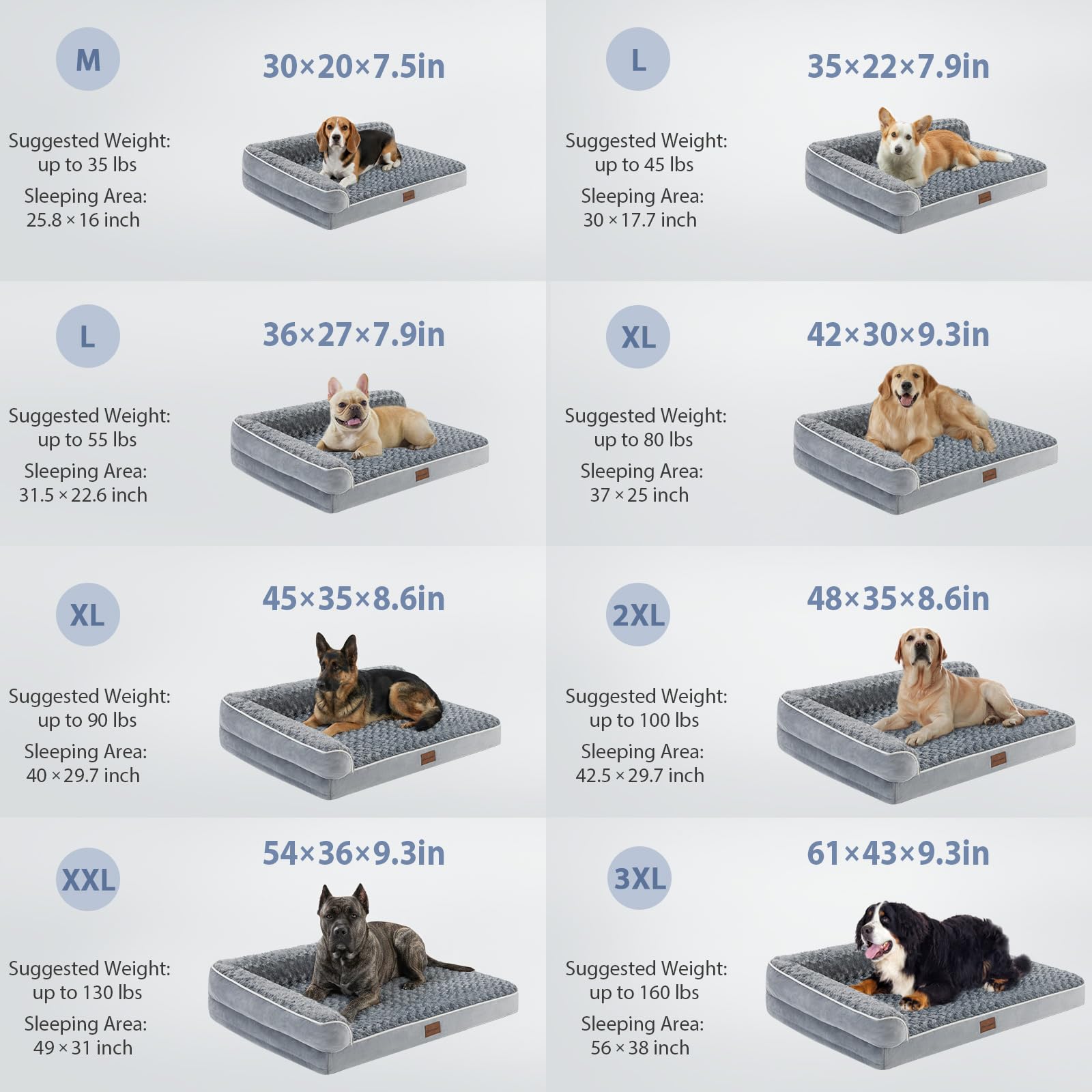 BFPETHOME 36 by 27 inch bed suitable for large dogs up to 55 lbs.