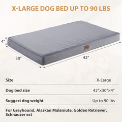 BFPETHOME XL bed measures 42x30 inches for roomy lounging