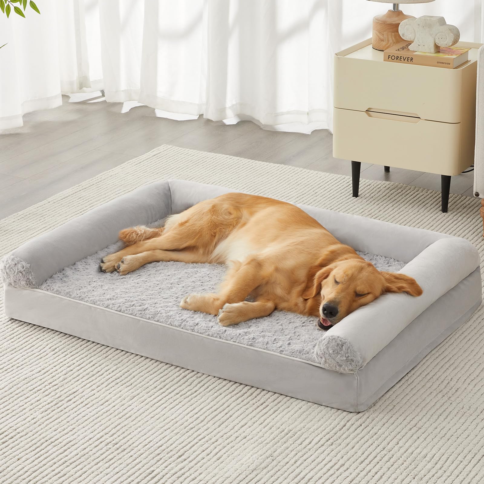 BFPETHOME rose-pattern plush surface for calming comfort during naps.