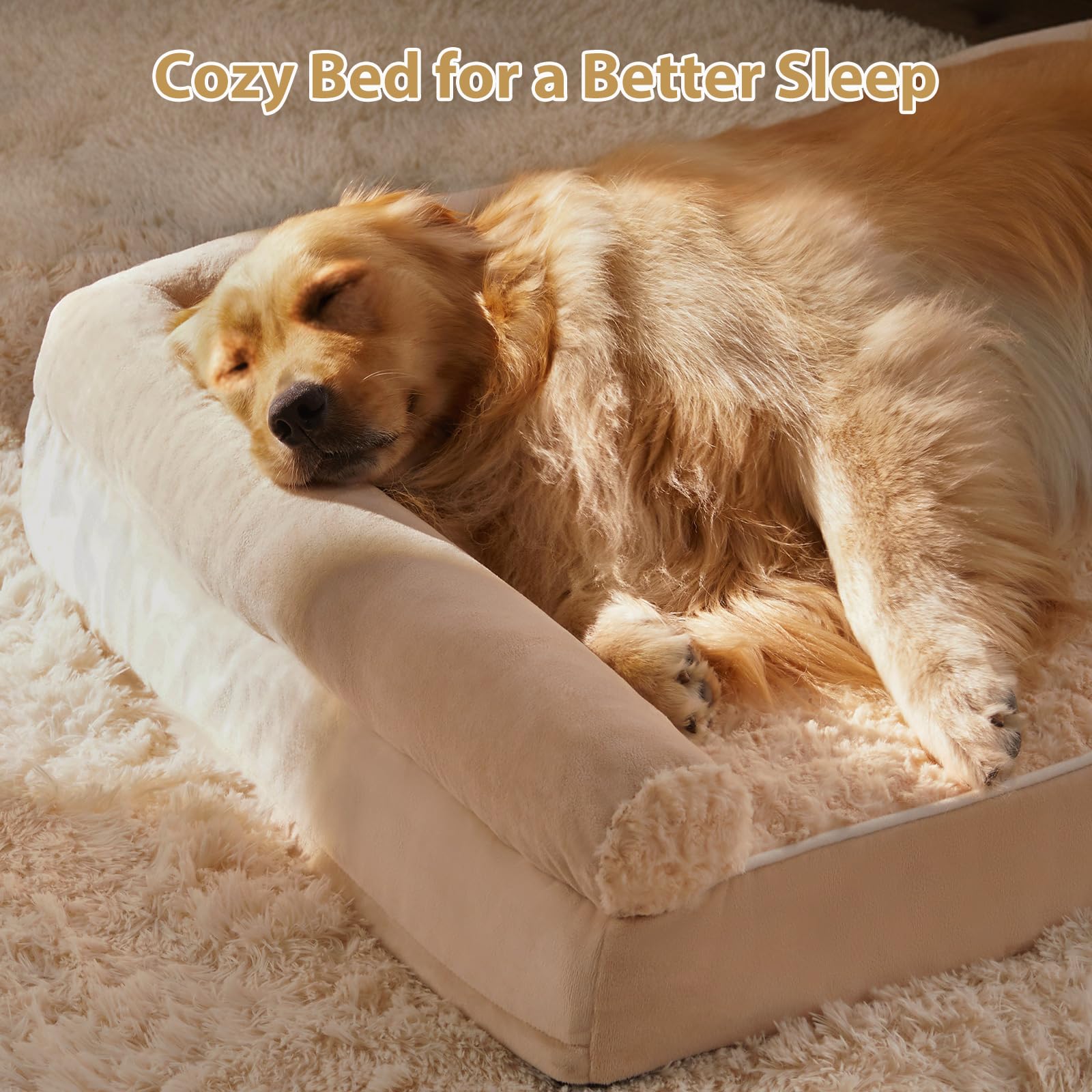 BFPETHOME rose-pattern plush top adds cozy, calming texture for naps.