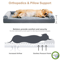 BFPETHOME U-shaped design with side pillows supports neck and head.
