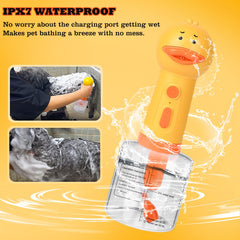 BGGo IPX7 waterproof design resists splashes during grooming.