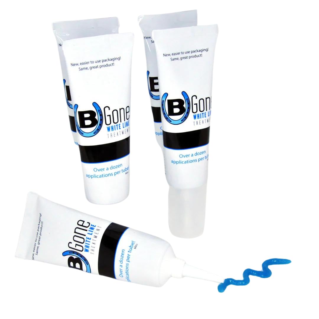 B Gone white line treatment bottle pour for quick, mess-free hoof care