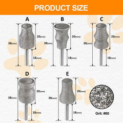 BGTEC curved design grinding head aids better control during grooming.