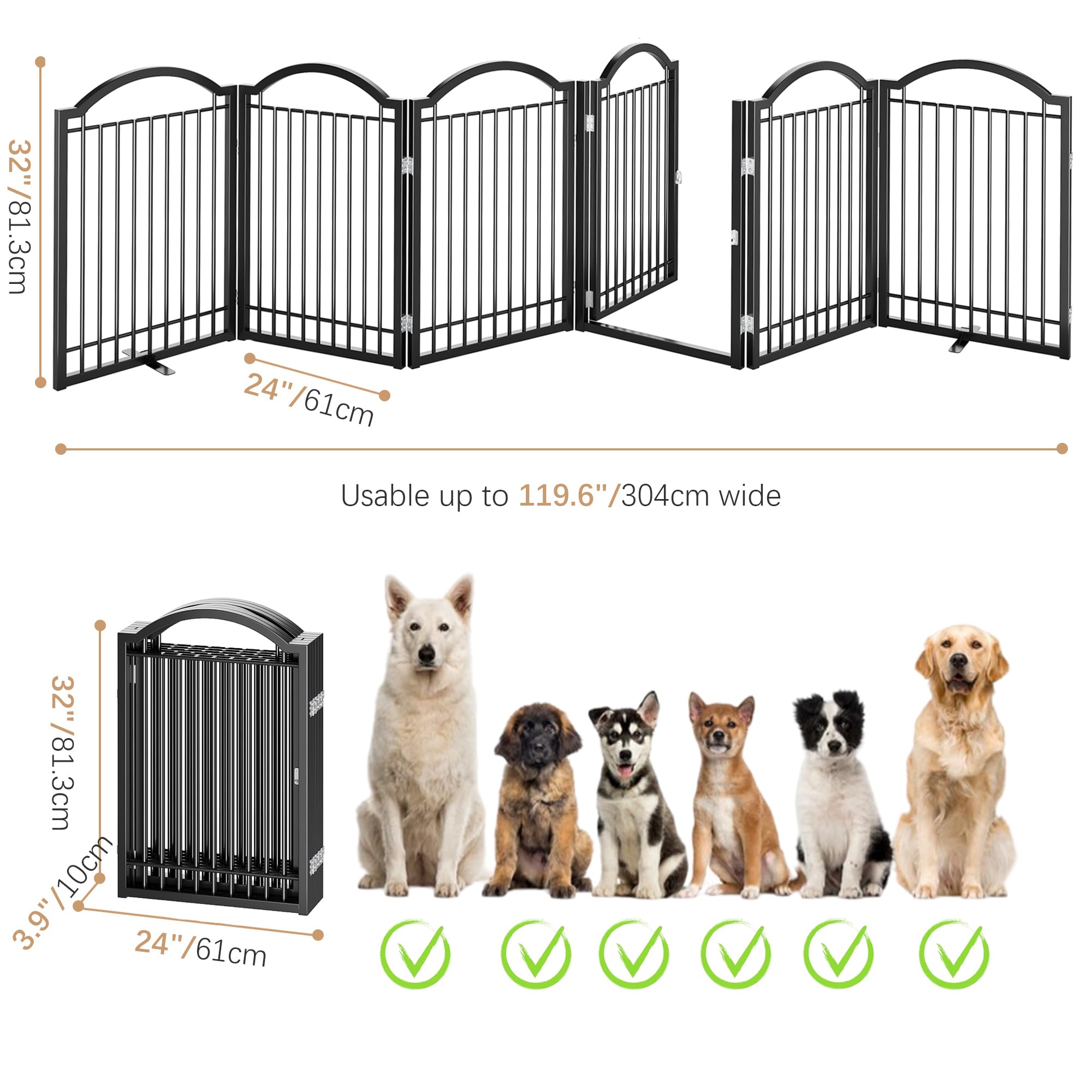 BHG extra-wide 144-inch gate spans large doorways for open-plan spaces.