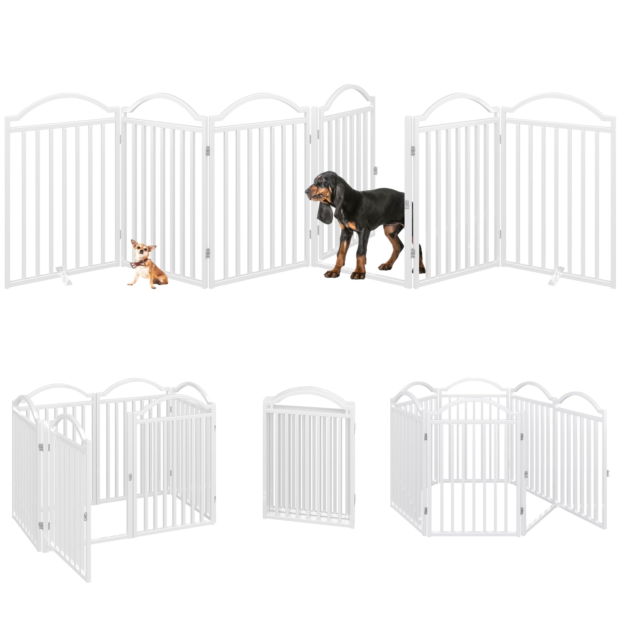 BHG Metal Dog Gate door walk-through enables easy pet passage.