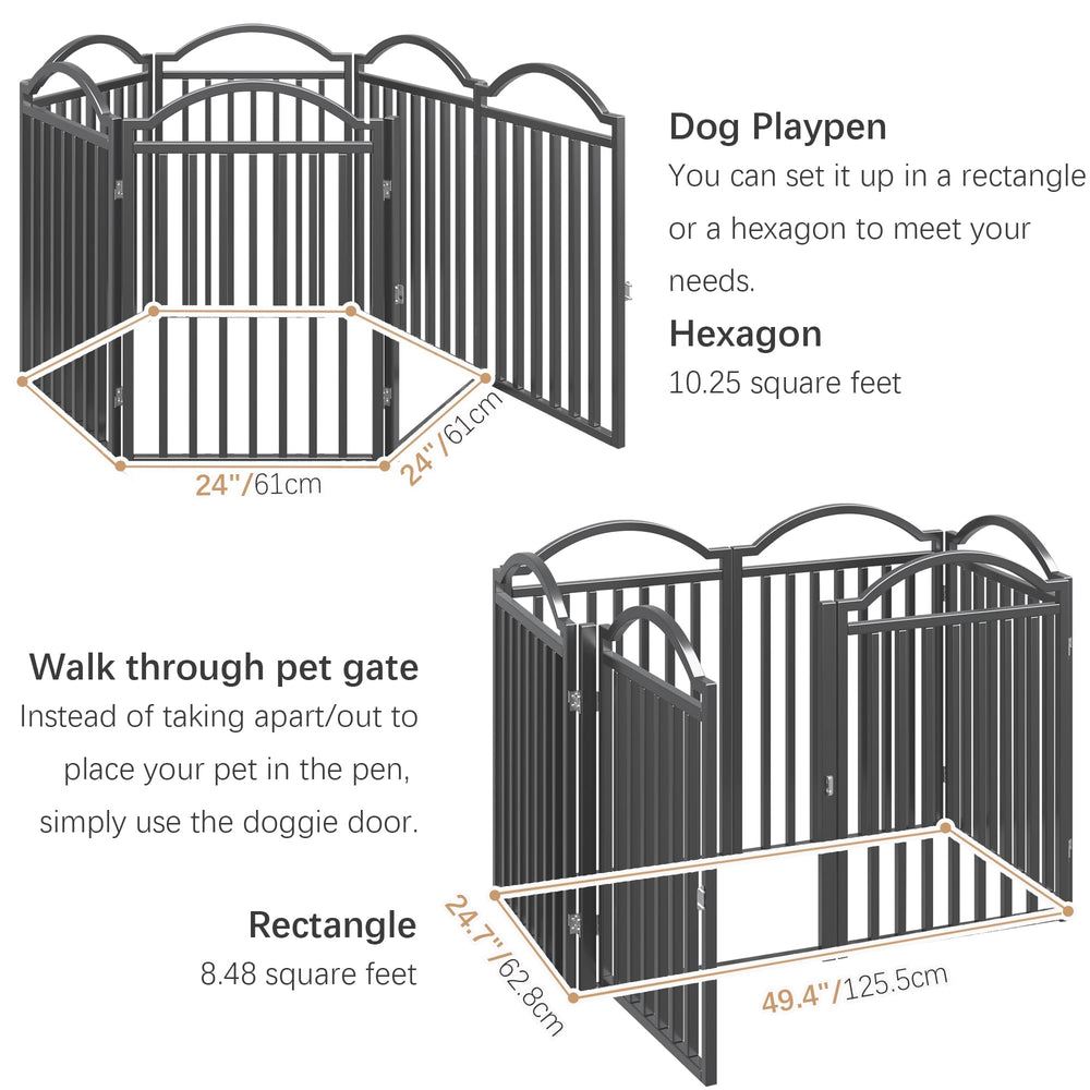 BHG 32-inch tall metal gate provides secure barrier for dogs