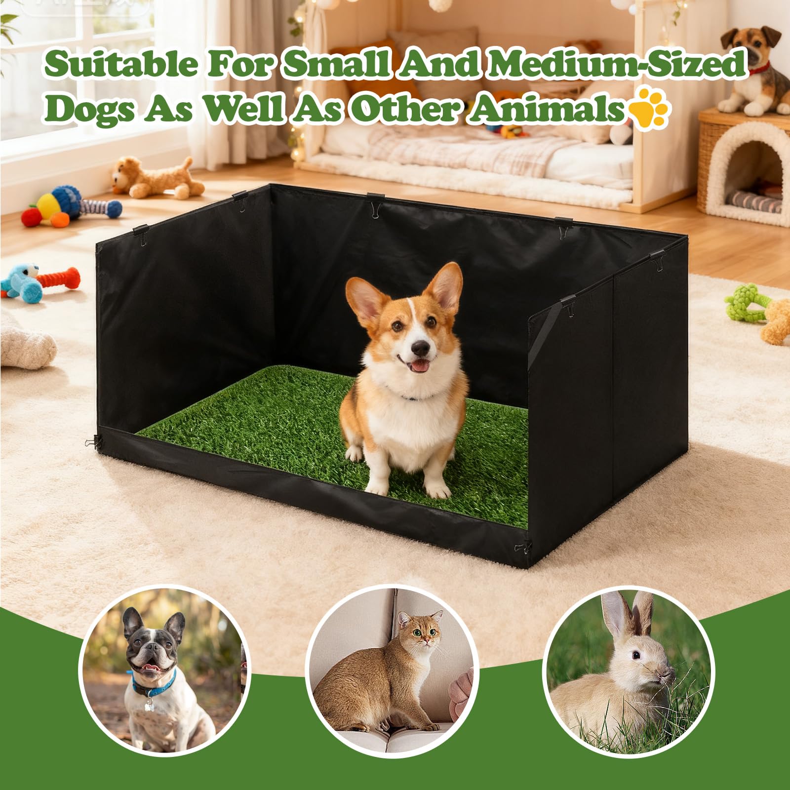 Bhyhok artificial grass pad offers durable, low-shedding surface for dogs