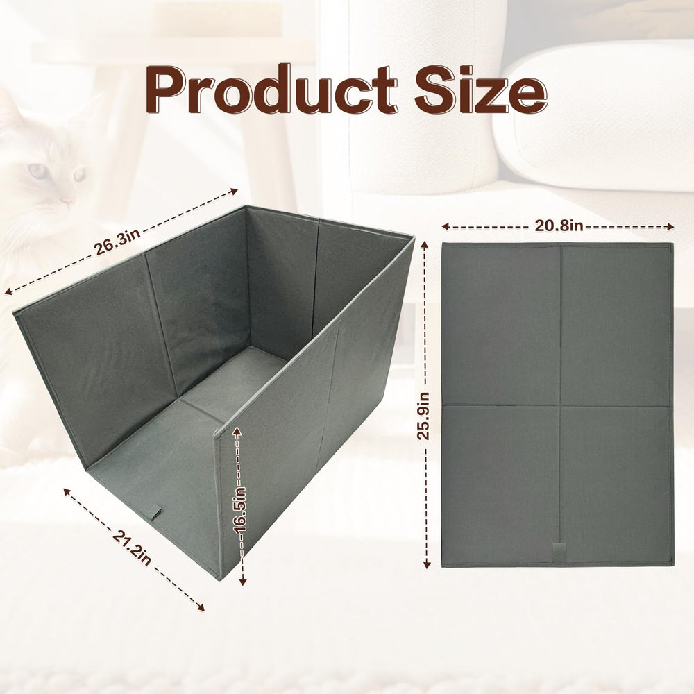Bhyhok tall high-side design contains litter and reduces mess.