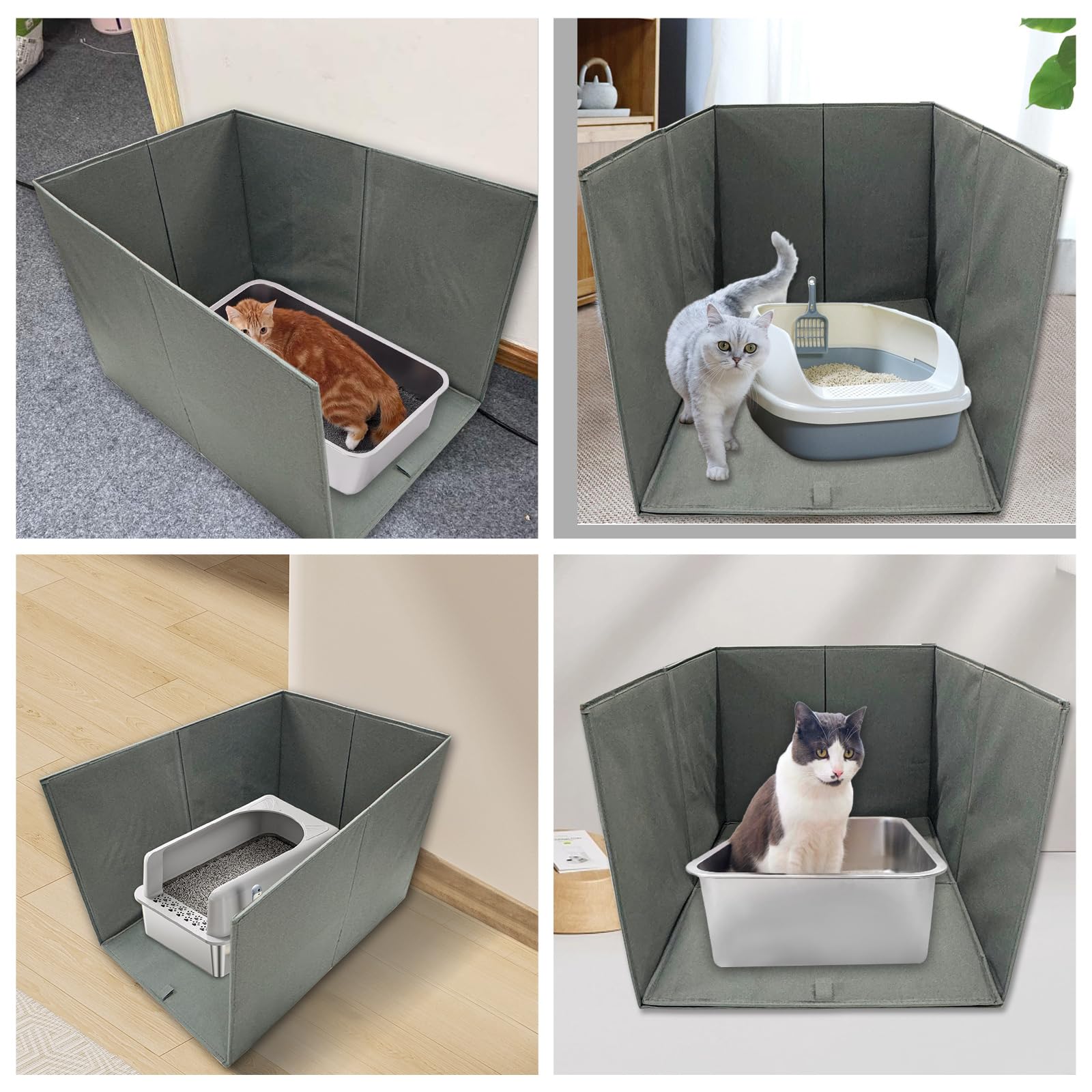 Bhyhok enclosure fits most litter boxes for versatile use.