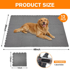 Bhyhok outdoor kennel flooring with raised drainage grid promotes airflow and quick drainage.