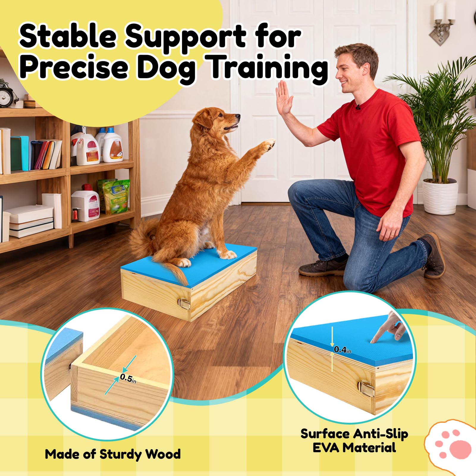 Bhyhok wooden training platform with durable build for steady drills